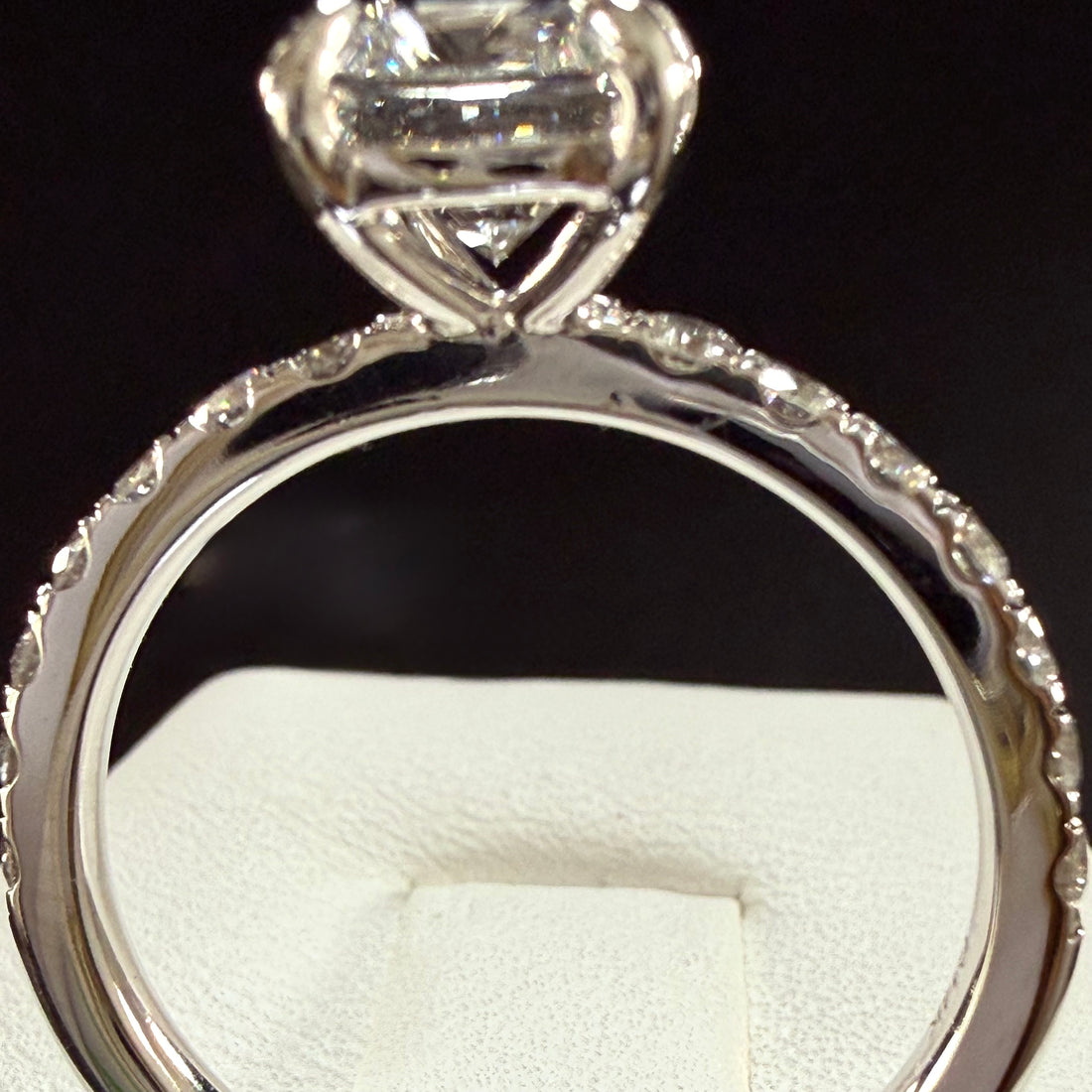 Cushion Cut Lab Grown Diamond Engagement Ring | 2ct IGI Certified | 14K White Gold