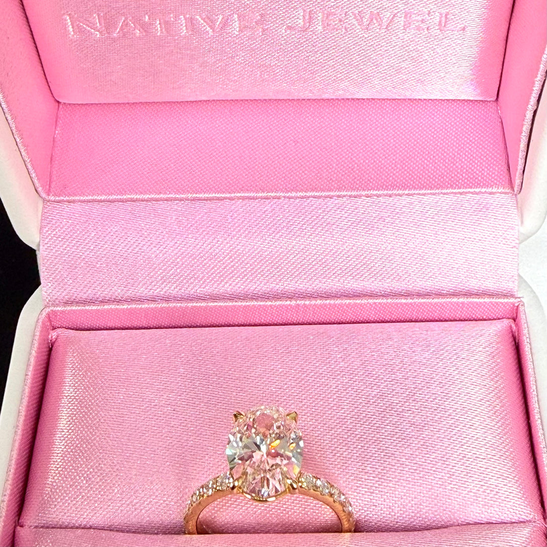 5.06 CTTW Oval Cut Diamond IGI Certified 14K Yellow Gold Engagement Ring