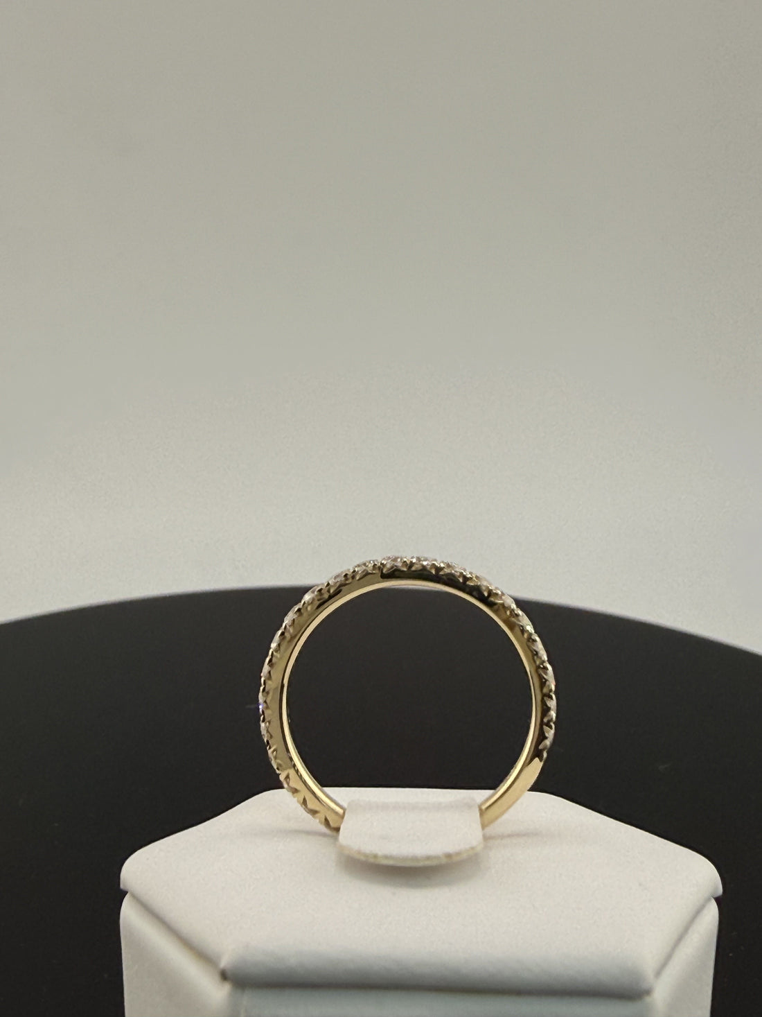 14K Yellow Gold 2mm .8cttw Round Diamond Pave Wedding Band