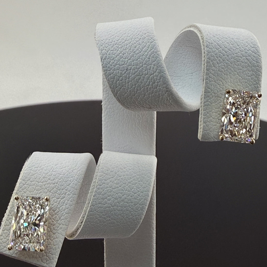 3.16cttw Radiant IGI Certified Lab Grown Diamond Stud 14K Yellow Gold Earrings
