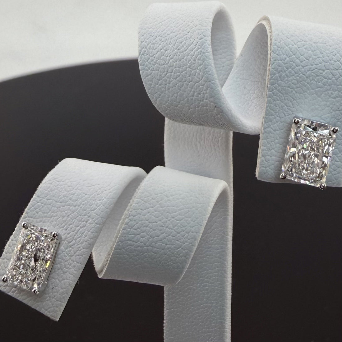 2.08cttw Radiant IGI Certified Lab Grown Diamond Stud 14K White Gold Earrings