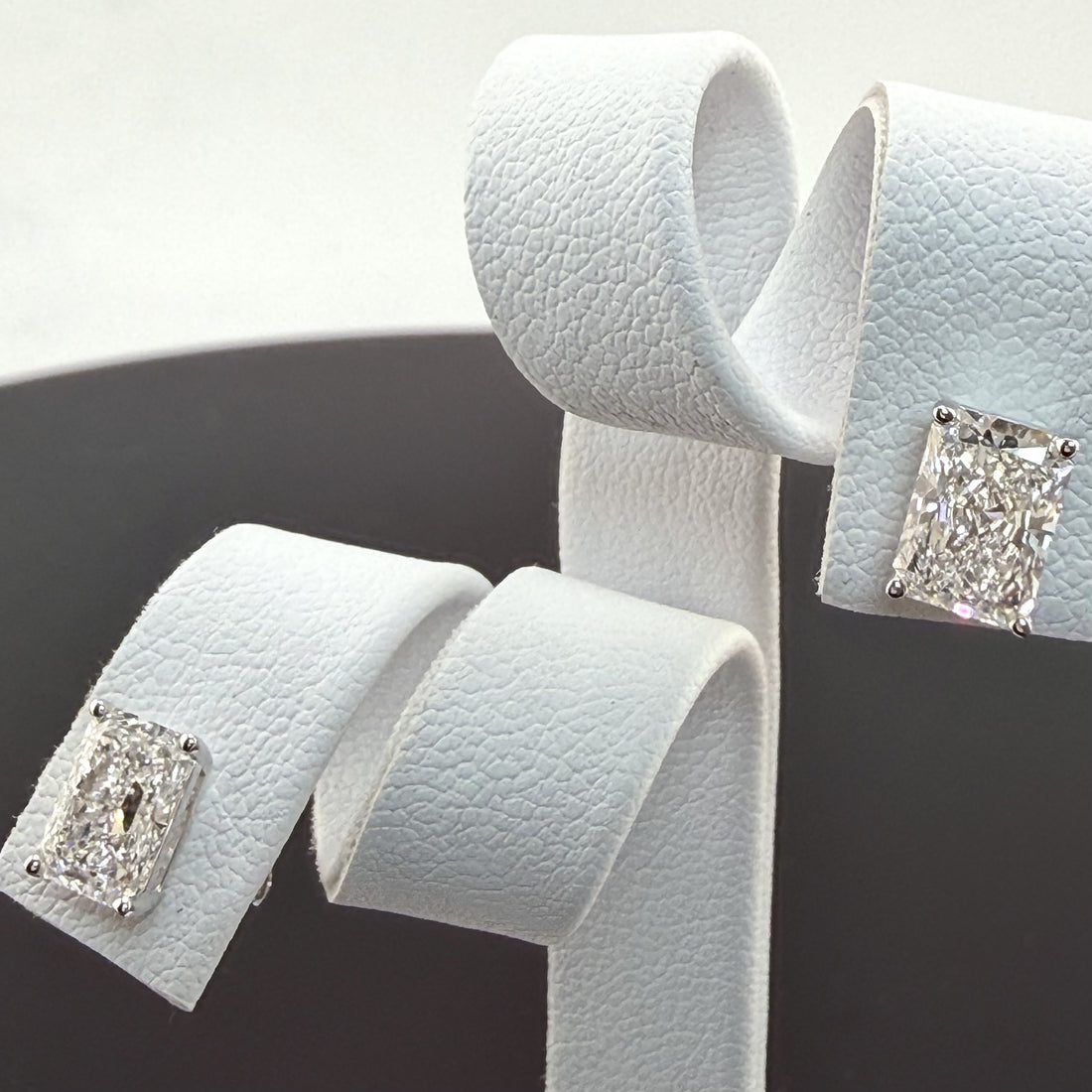 2.08cttw Radiant IGI Certified Lab Grown Diamond Stud 14K White Gold Earrings