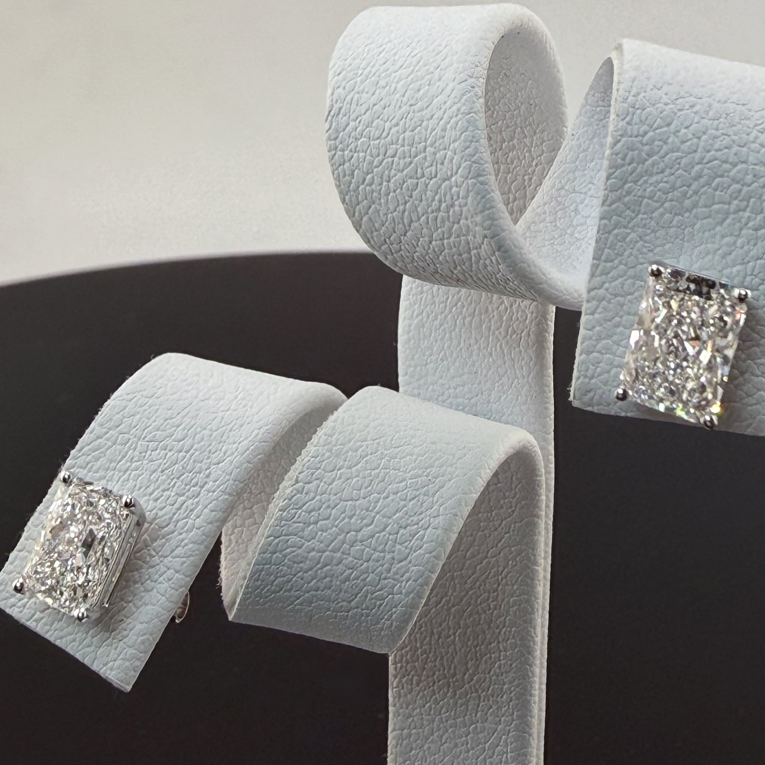 2.08cttw Radiant IGI Certified Lab Grown Diamond Stud 14K White Gold Earrings
