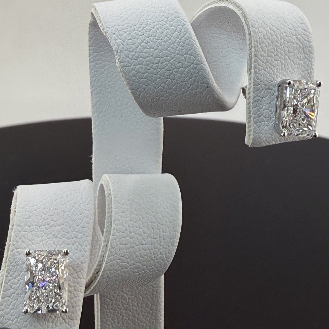 2.08cttw Radiant IGI Certified Lab Grown Diamond Stud 14K White Gold Earrings
