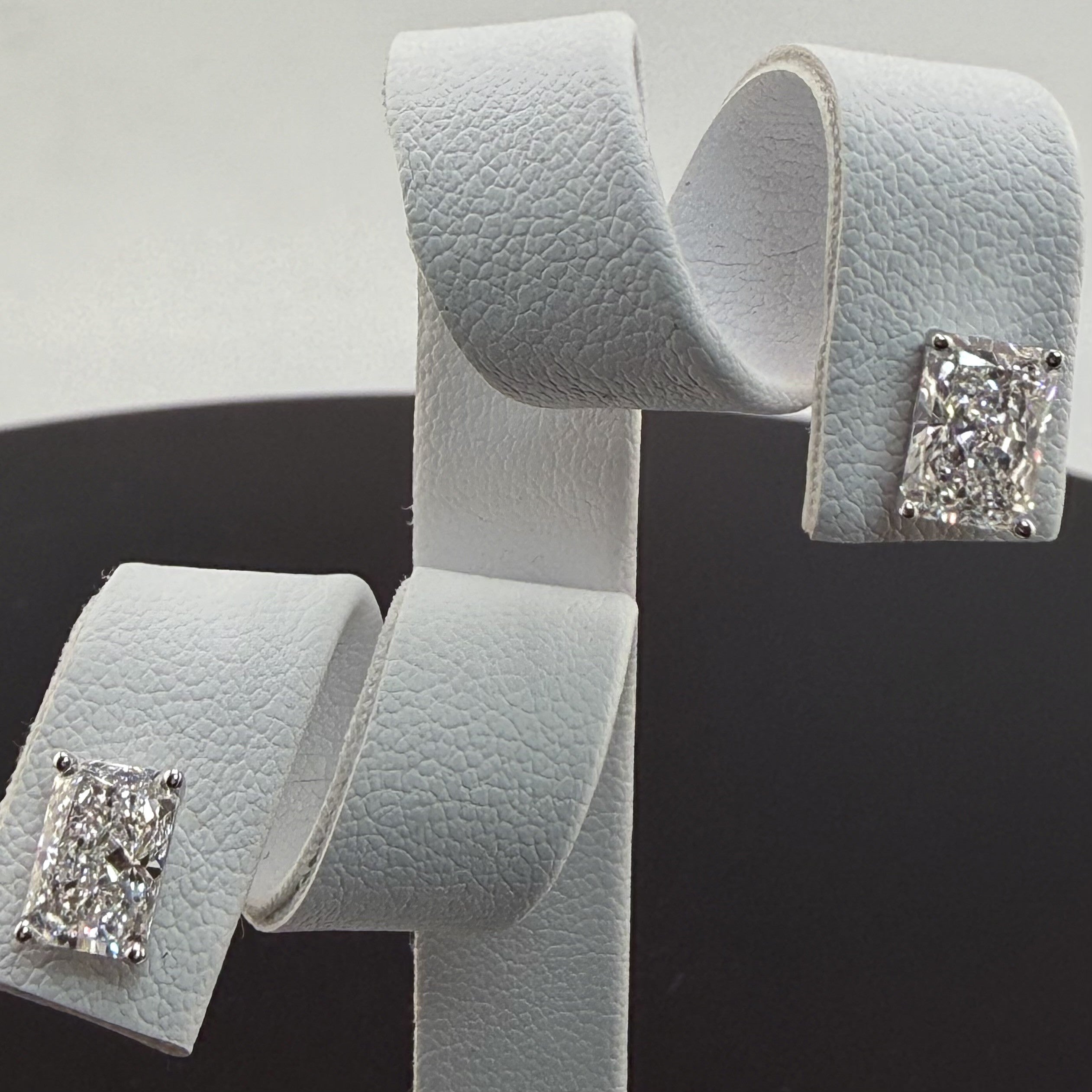 2.08cttw Radiant IGI Certified Lab Grown Diamond Stud 14K White Gold Earrings