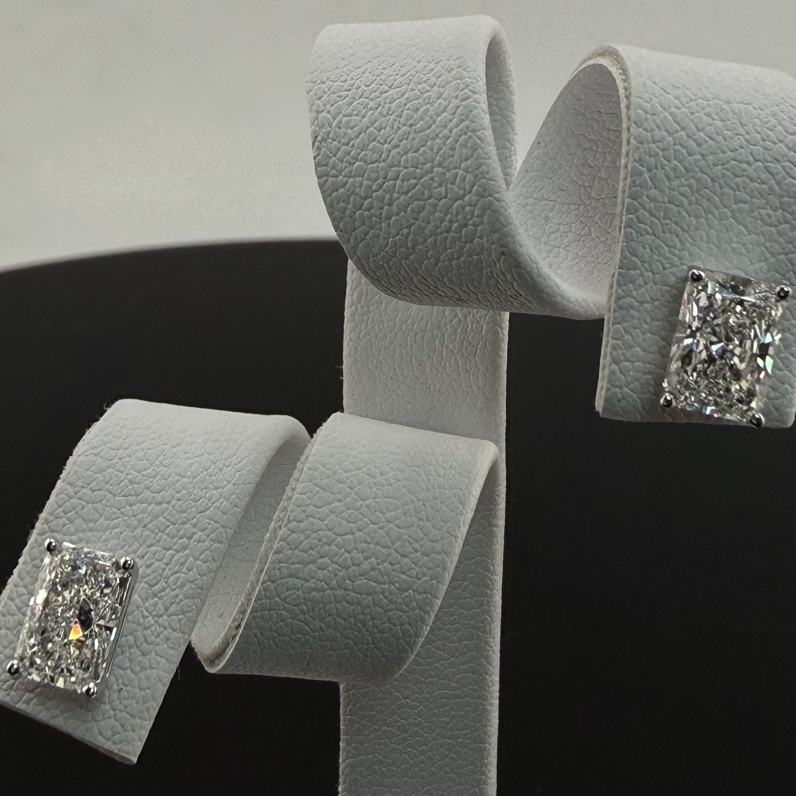 2.08cttw Radiant IGI Certified Lab Grown Diamond Stud 14K White Gold Earrings