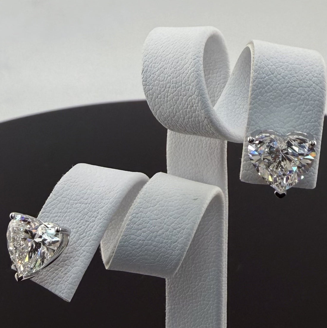 4.04cttw Heart IGI Certified Lab Grown Diamond Stud 14K White Gold Earrings