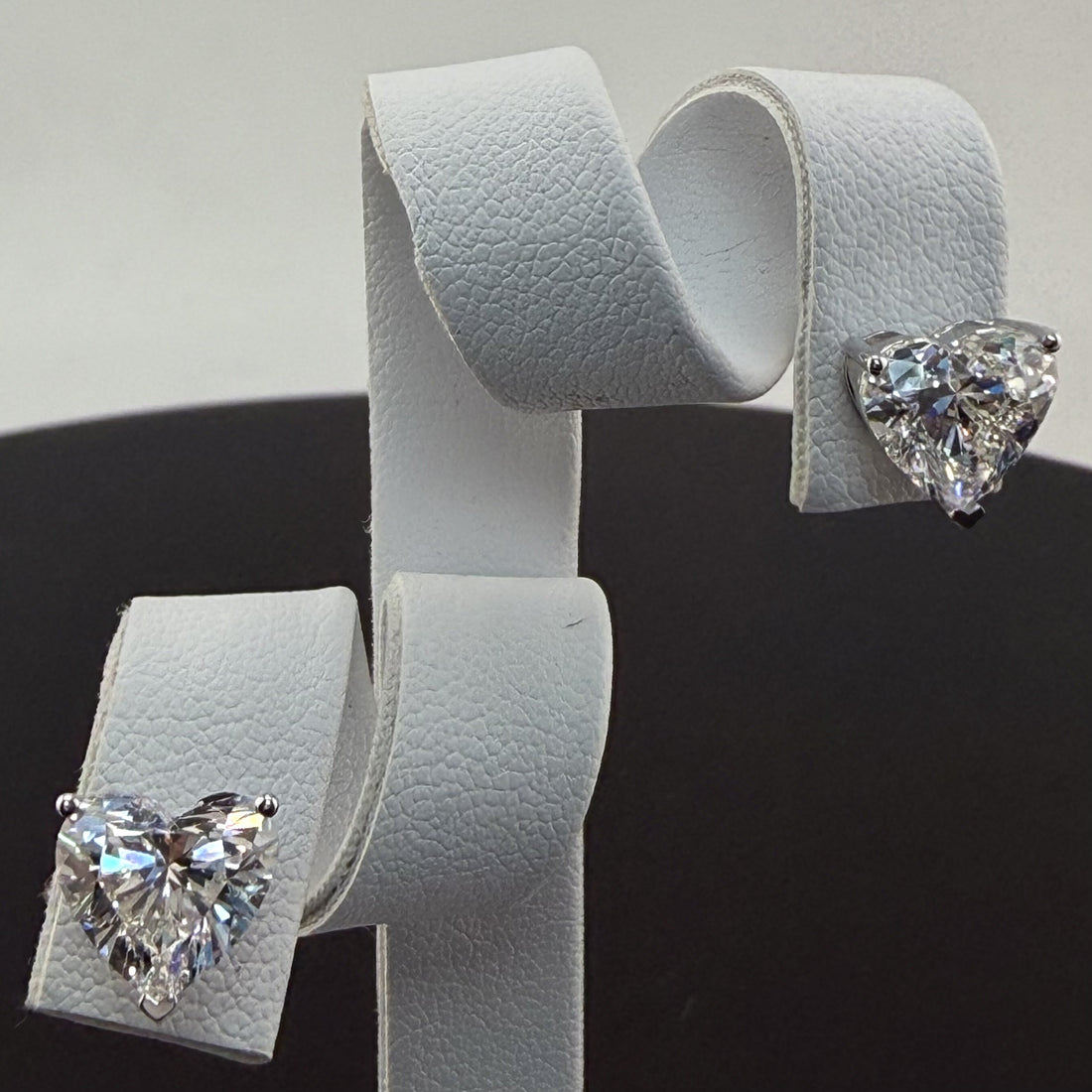 4.04cttw Heart IGI Certified Lab Grown Diamond Stud 14K White Gold Earrings