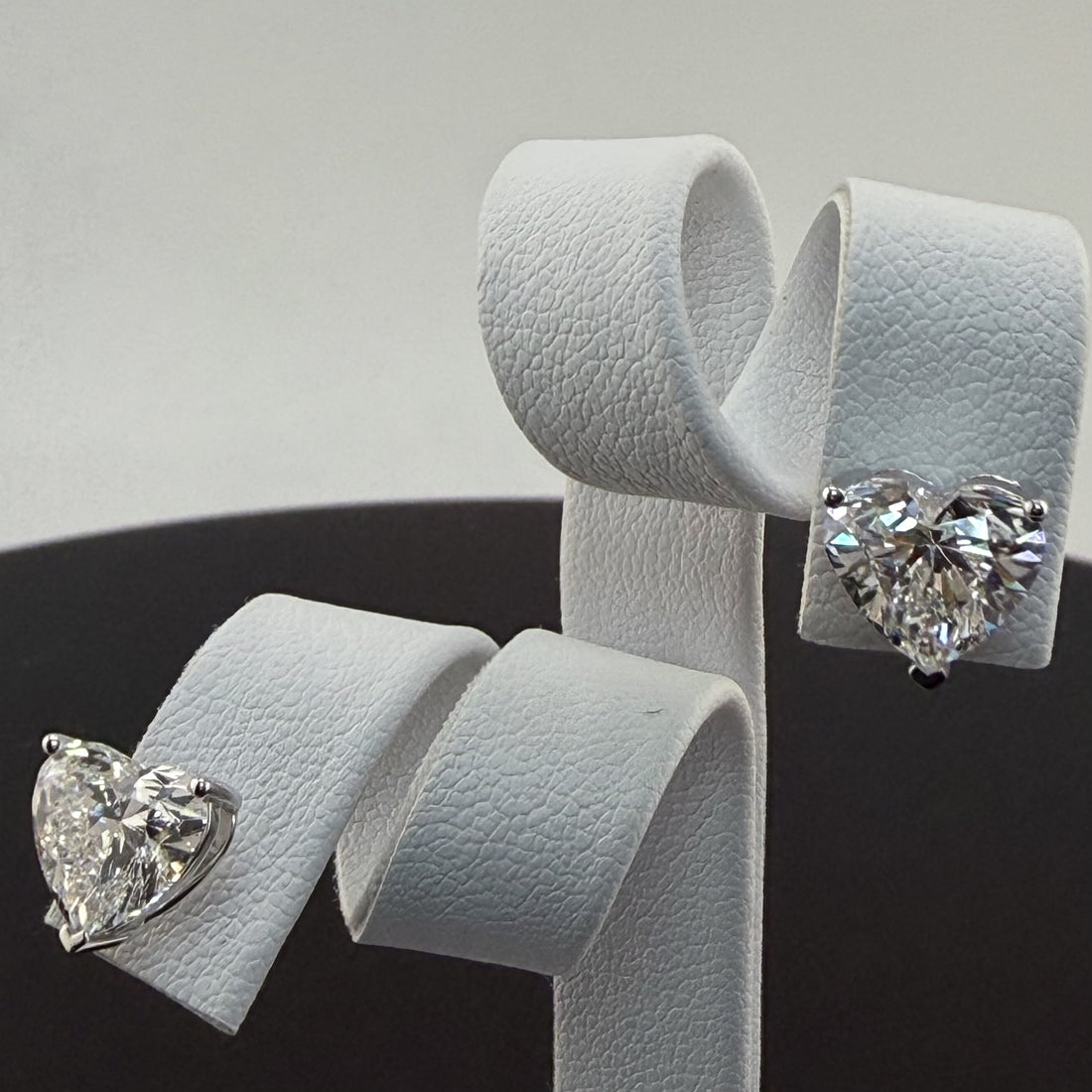 4.04cttw Heart IGI Certified Lab Grown Diamond Stud 14K White Gold Earrings