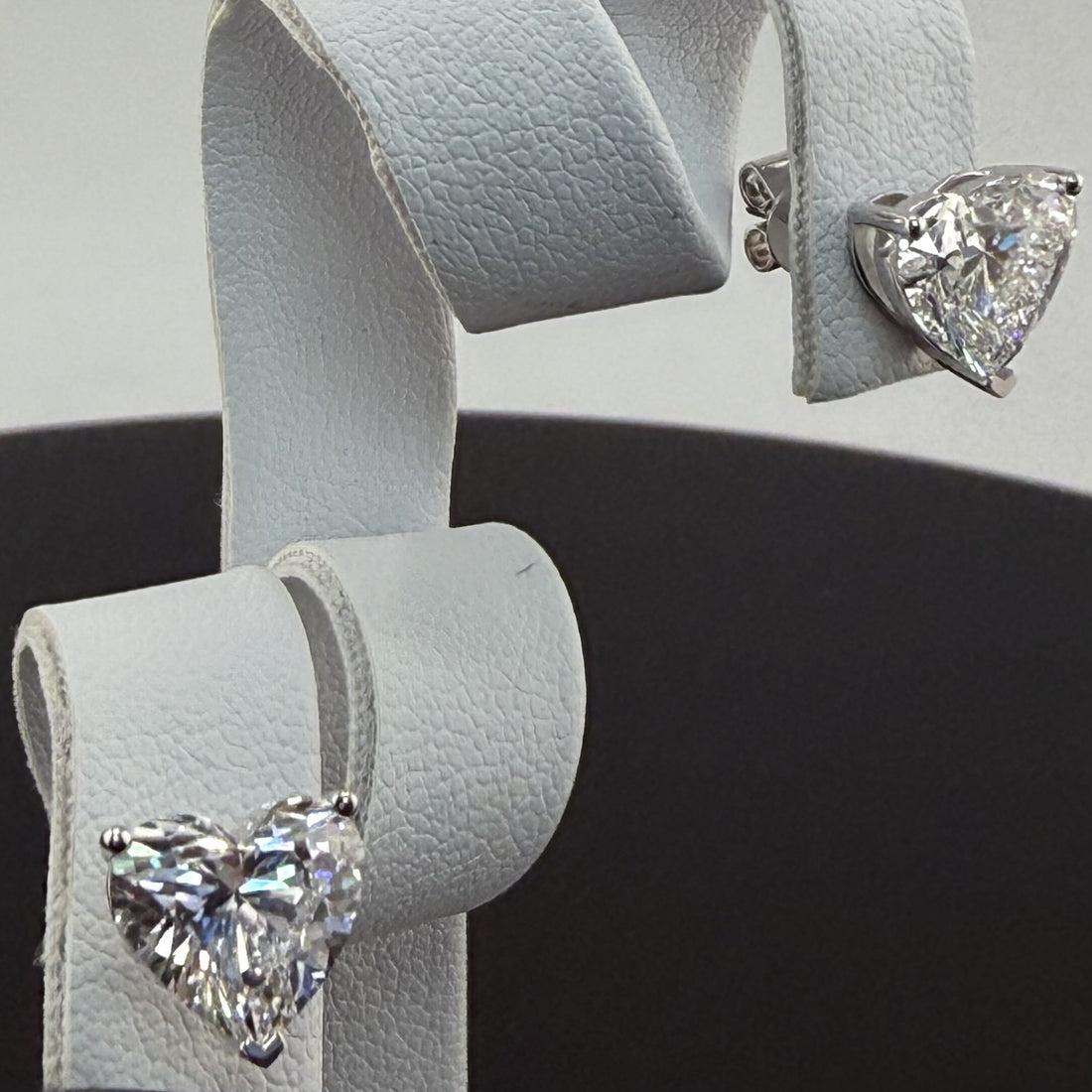 4.04cttw Heart IGI Certified Lab Grown Diamond Stud 14K White Gold Earrings