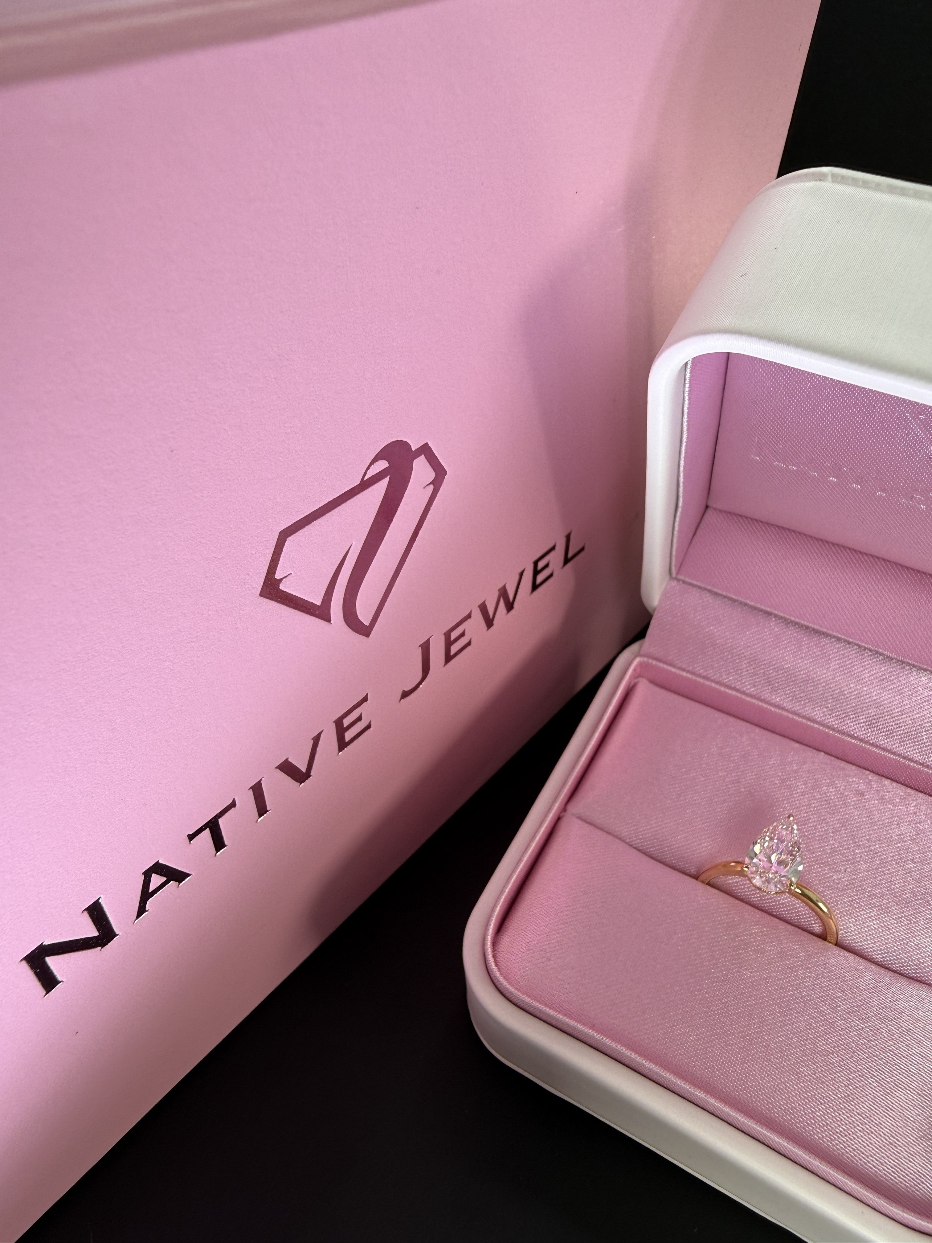 2ct Pear Cut Lab Grown Diamond IGI Certified 14K Yellow Gold Solitaire Engagement Ring