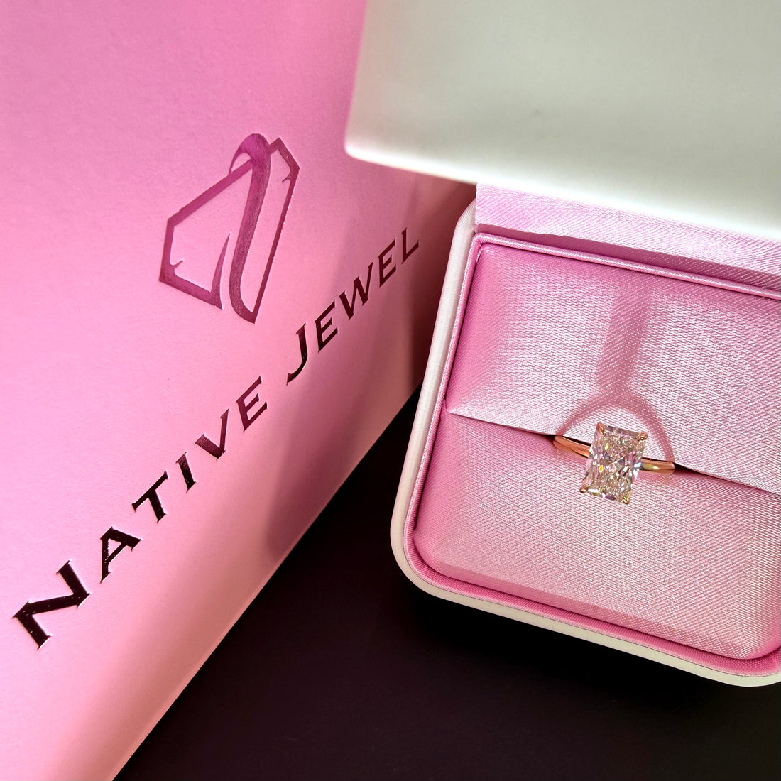 1.5ct Radiant Cut Lab Grown Diamond IGI Certified 14K Yellow Gold Engagement Ring (Copy)