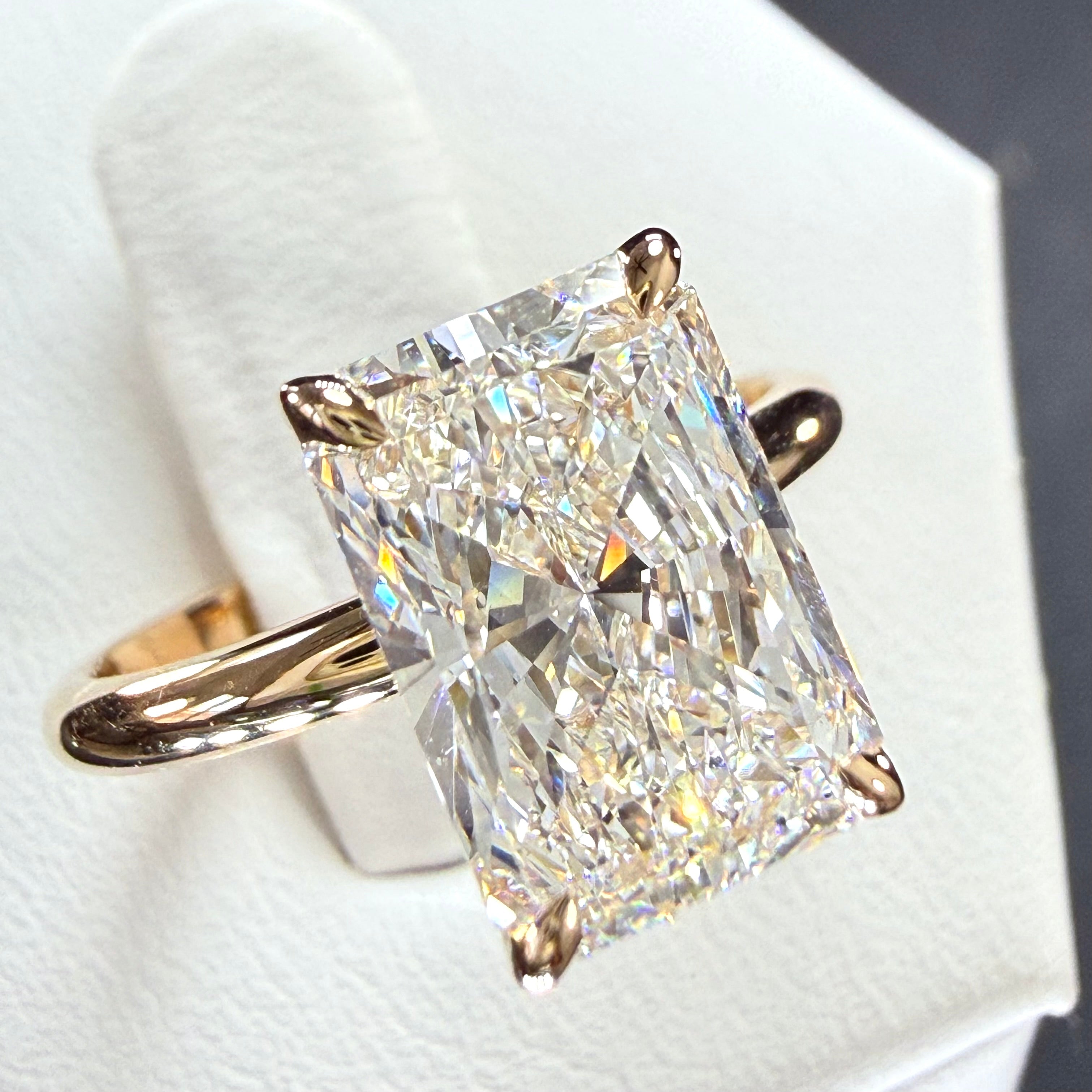 1.5ct Radiant Cut Lab Grown Diamond IGI Certified 14K Yellow Gold Engagement Ring (Copy)