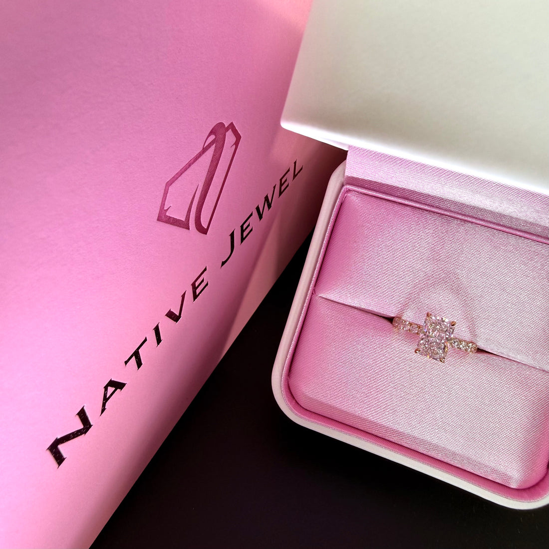 2.75ct Total Weight Radiant Cut Lab Grown Diamond IGI Certified 14K Yellow Gold Engagement Ring