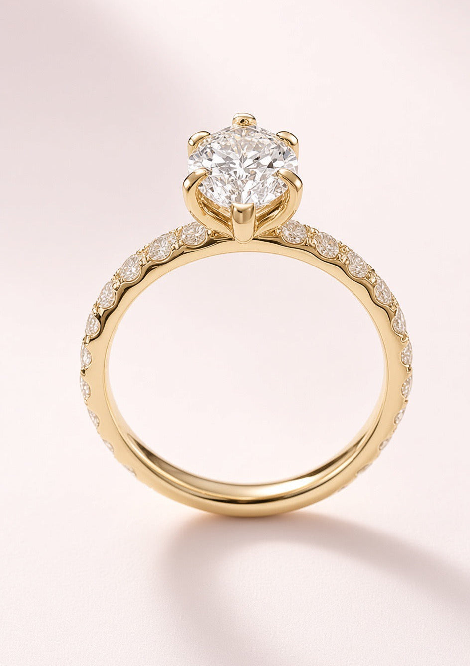Marquise Lab Grown Diamond Engagement Ring | 2.27ct IGI Certified | 14K Yellow Gold
