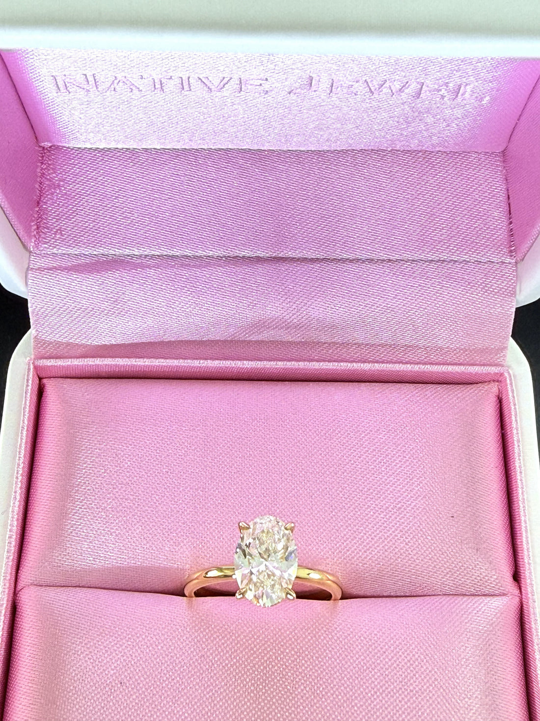 2ct Oval Cut Lab Grown Diamond IGI Certified 14K Yellow Gold Solitaire Engagement Ring