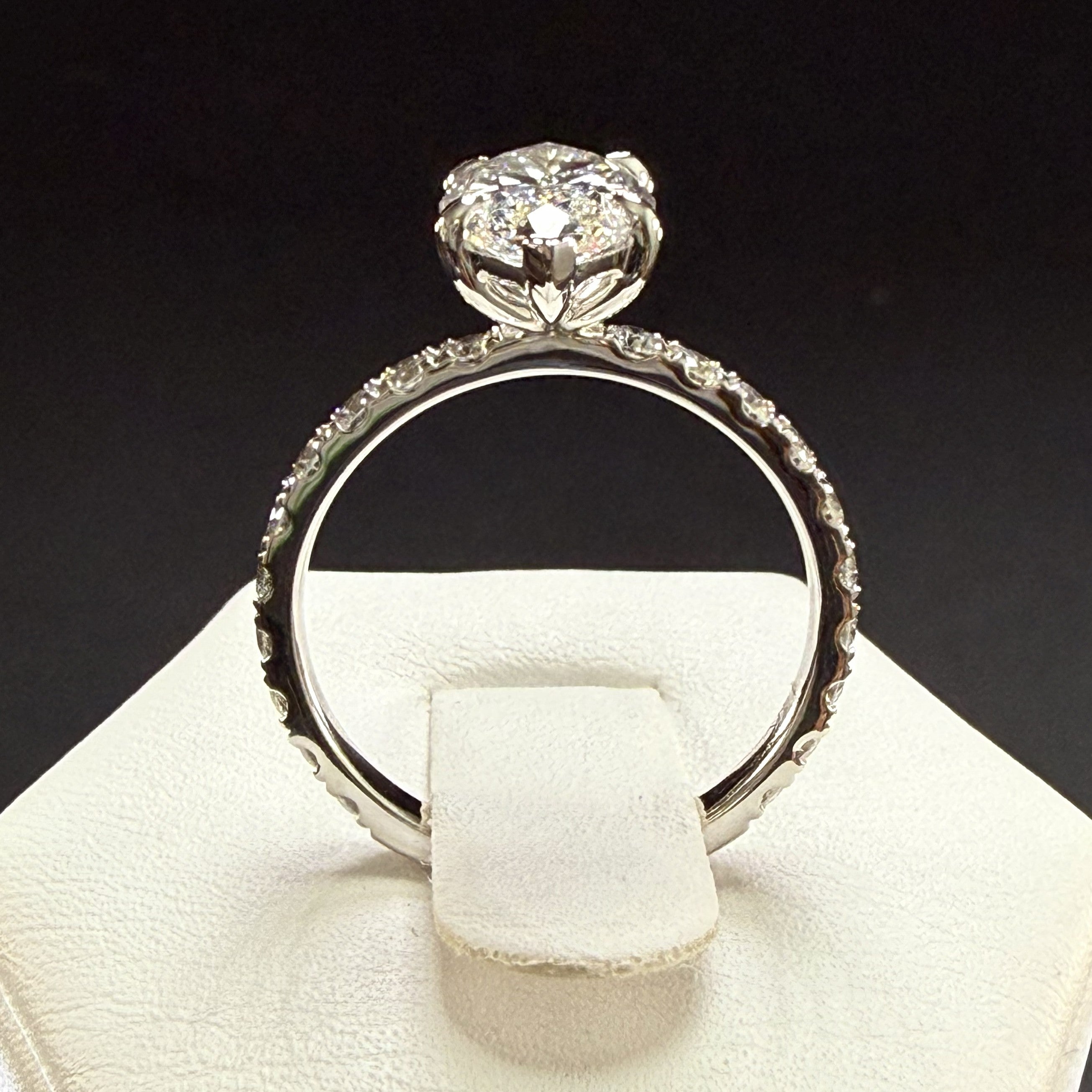 2.75ct Total Weight Marquise Cut Diamond IGI Certified 14K White Gold Engagement Ring