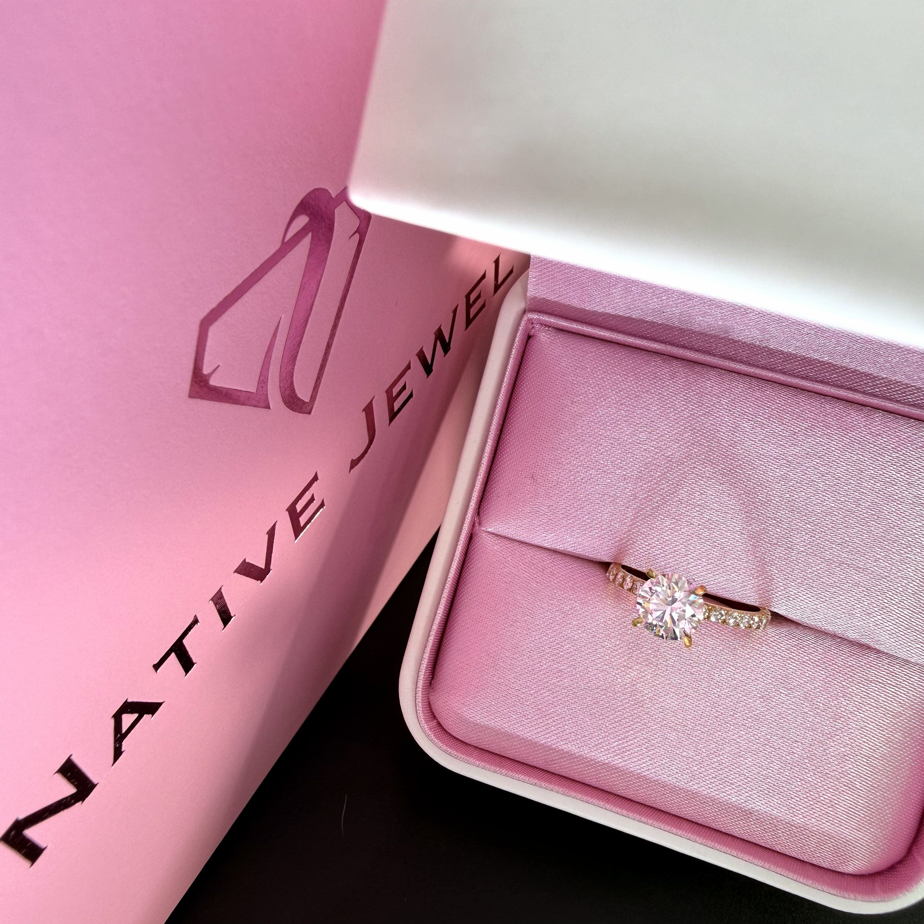 2ct Total Weight Round Cut Lab Grown Diamond IGI Certified 14K Yellow Gold Engagement Ring